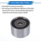 Drive Belt Idler Pulley for Toyota Sienna 1998-2006 (1 x Pulley)