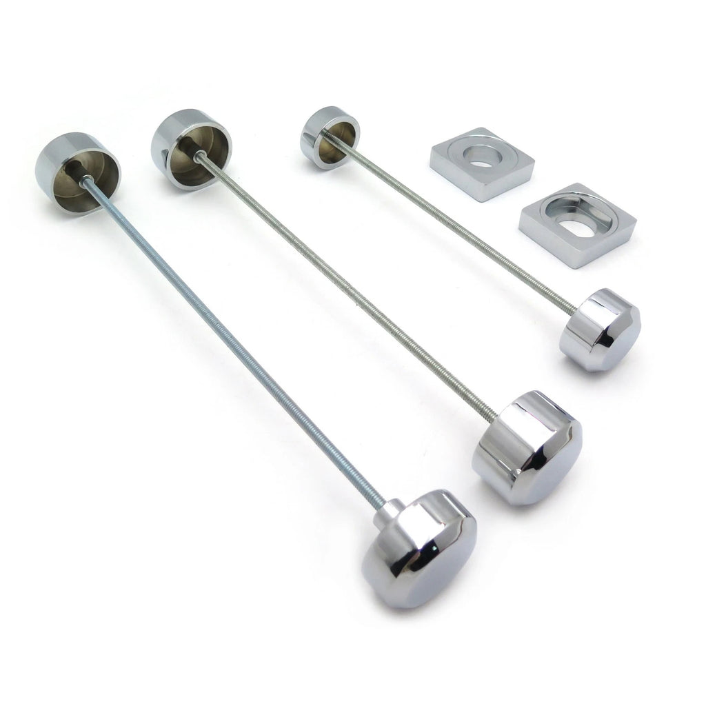 Set of 2 Fork Axle Caps Covers for Suzuki GSX-R 600 750 2005-2008, 1000 2006-2007 Chrome