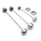 Set of 2 Fork Axle Caps Covers for Suzuki GSX-R 600 750 2005-2008, 1000 2006-2007 Chrome