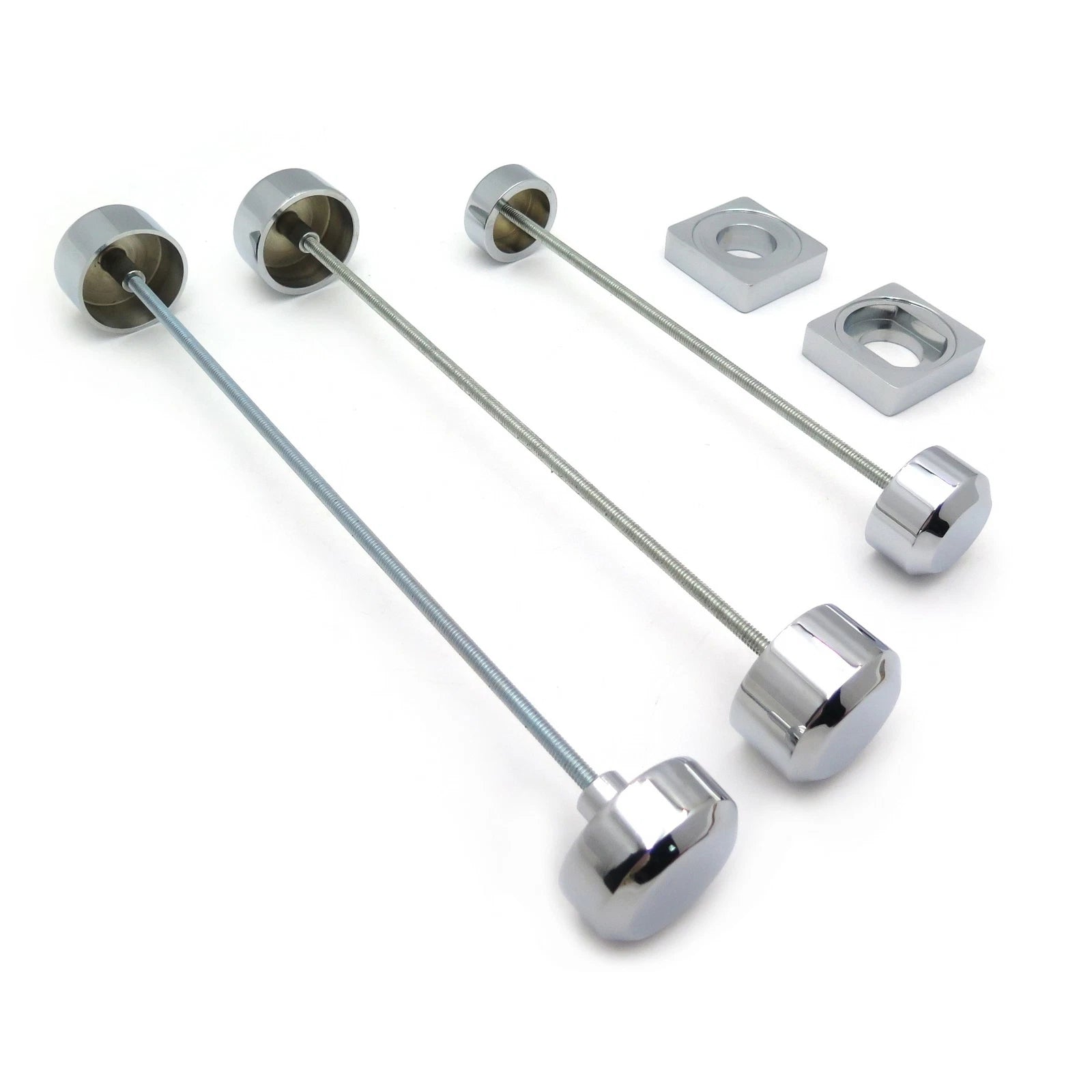 Set of 2 Fork Axle Caps Covers for Suzuki GSX-R 600 750 2005-2008, 1000 2006-2007 Chrome