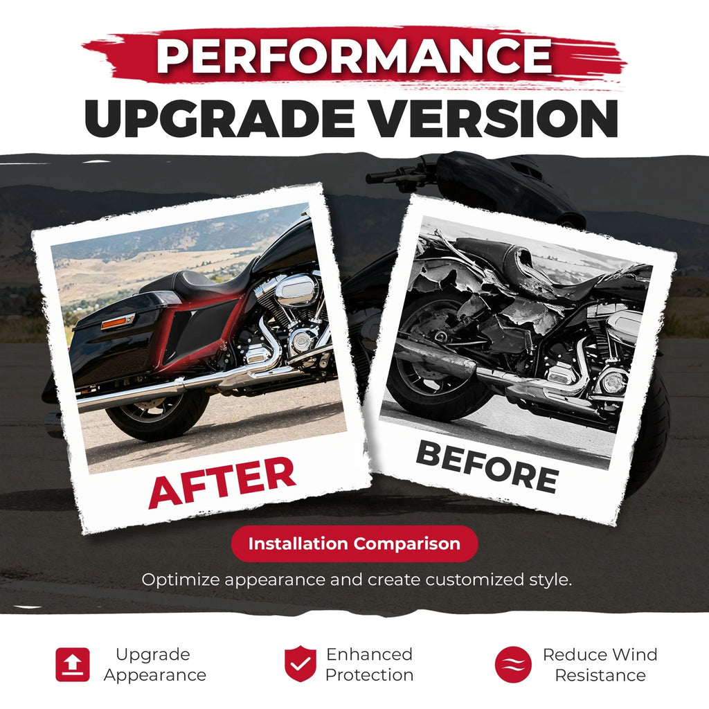 Stretched Extended Side Covers for Harley Street Road Glide (1989-2013)