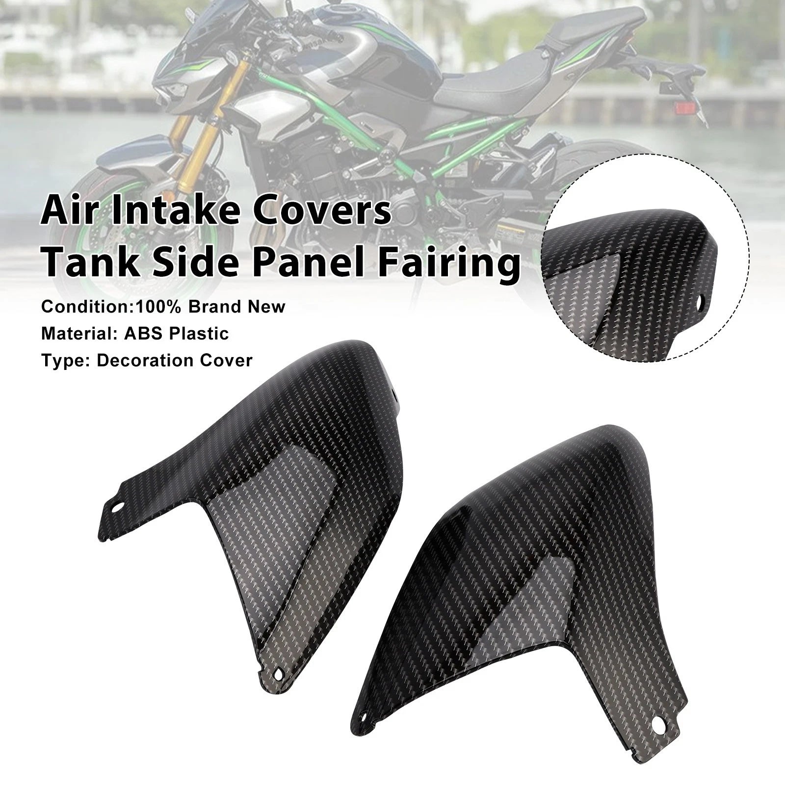 Air Intake Covers for Kawasaki Z900 (2025–2026) Carbon