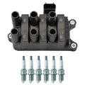 Denso Ignition Coil & 6 NGK Spark Plugs Kit for Ranger Sable Taurus (V6)