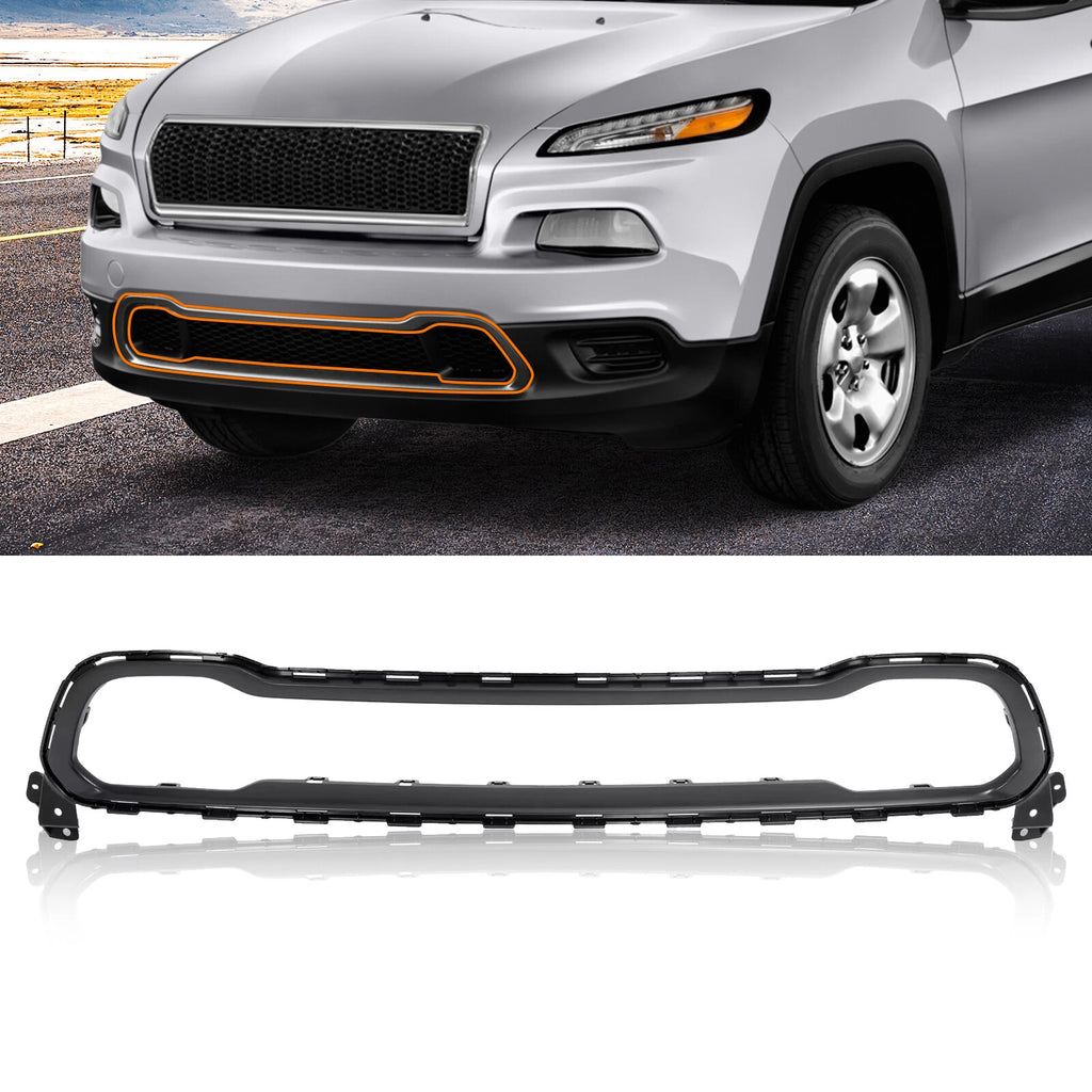 Front Bumper Grille Trim Surround Molding for Jeep Cherokee (2014–2018)
