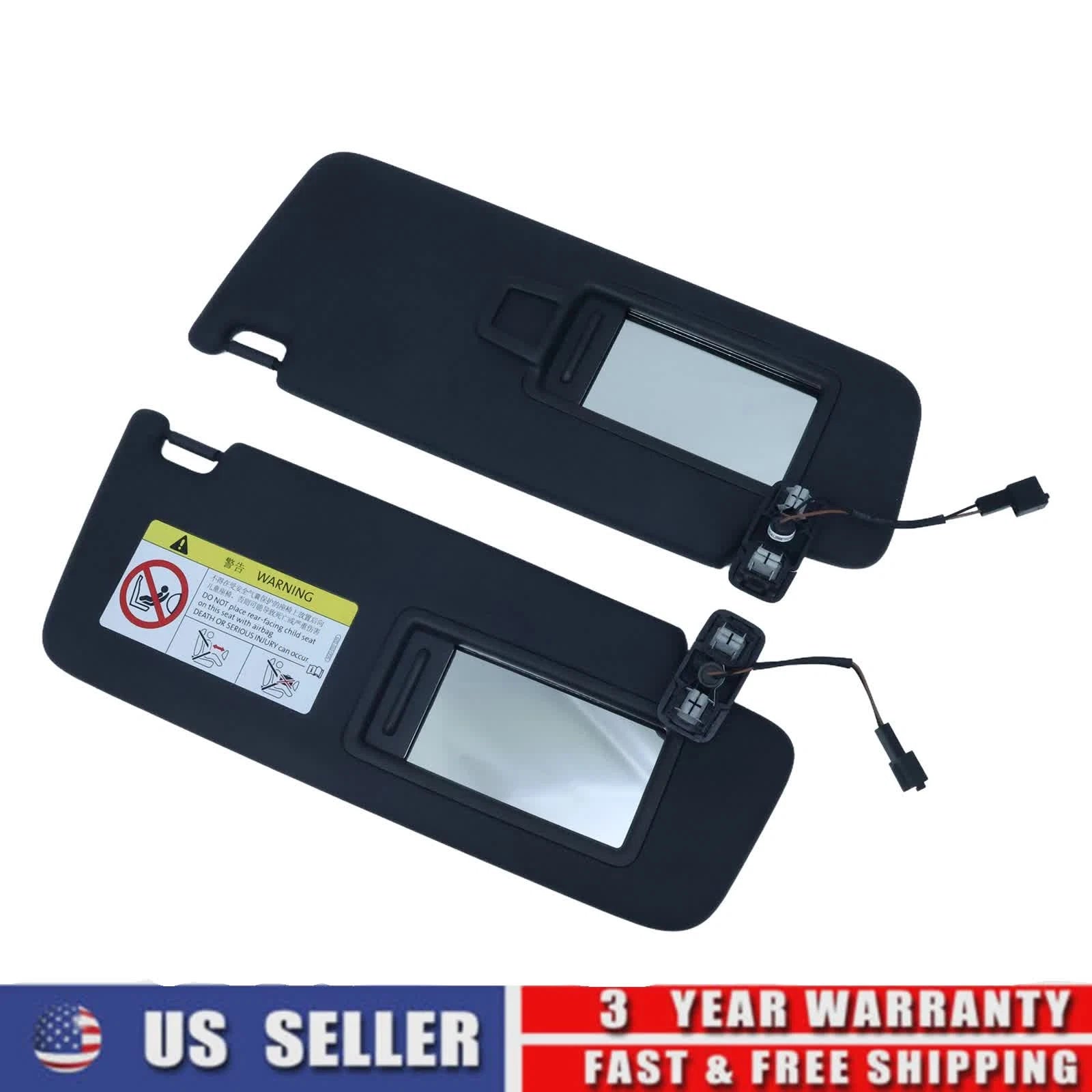 Pair Sun Visor Panels for VW Golf MK7, Passat B8, Jetta MK7, T-Cross