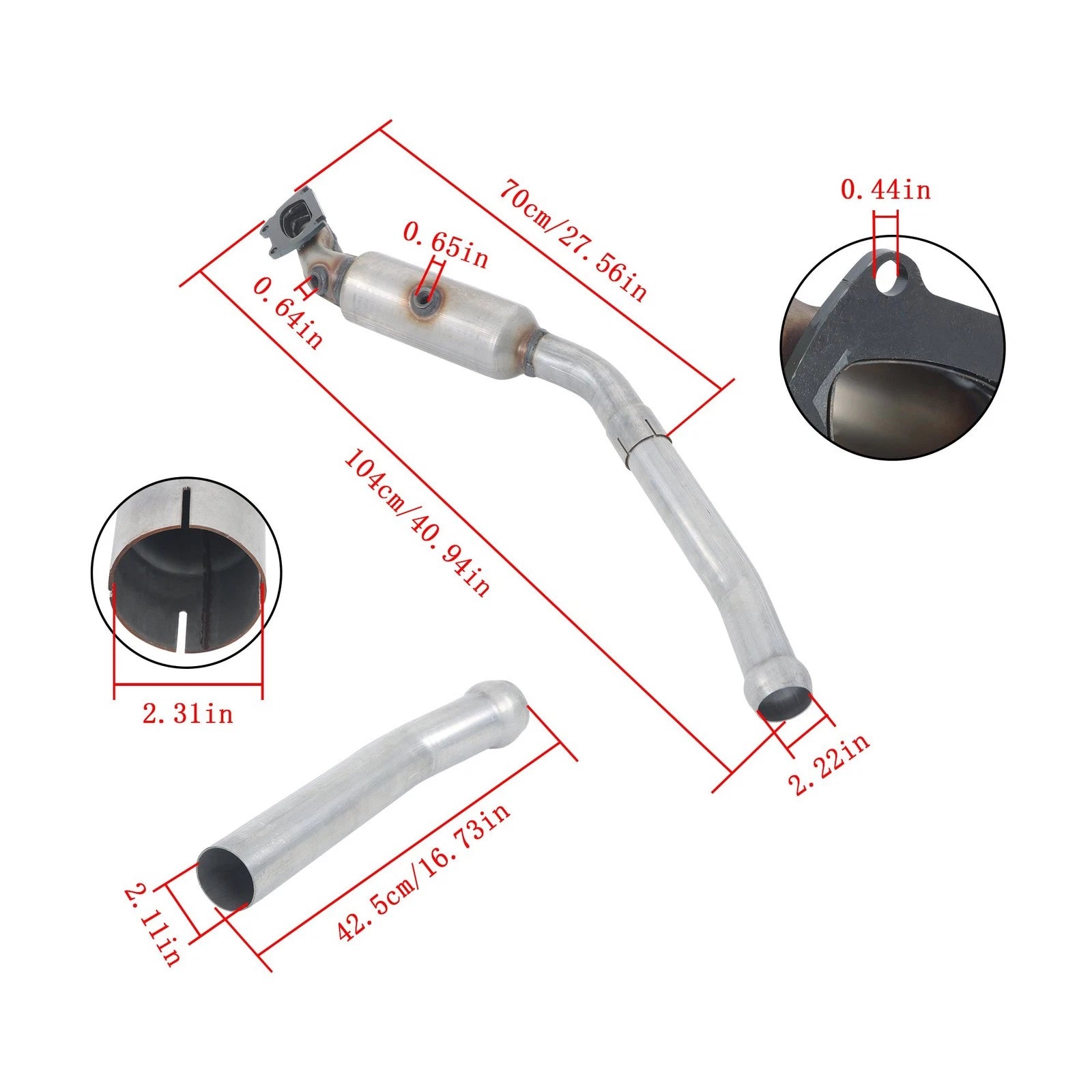 Left Side Catalytic Converter for Jeep Grand Cherokee (2013–2019)