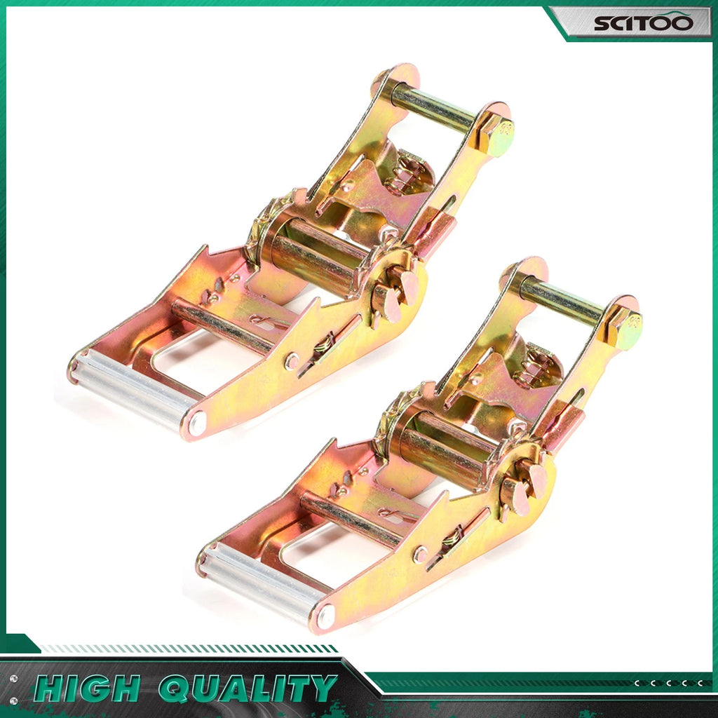 2x 2'' Ratchet Tow Dolly Hauler Straps for Trailer Truck