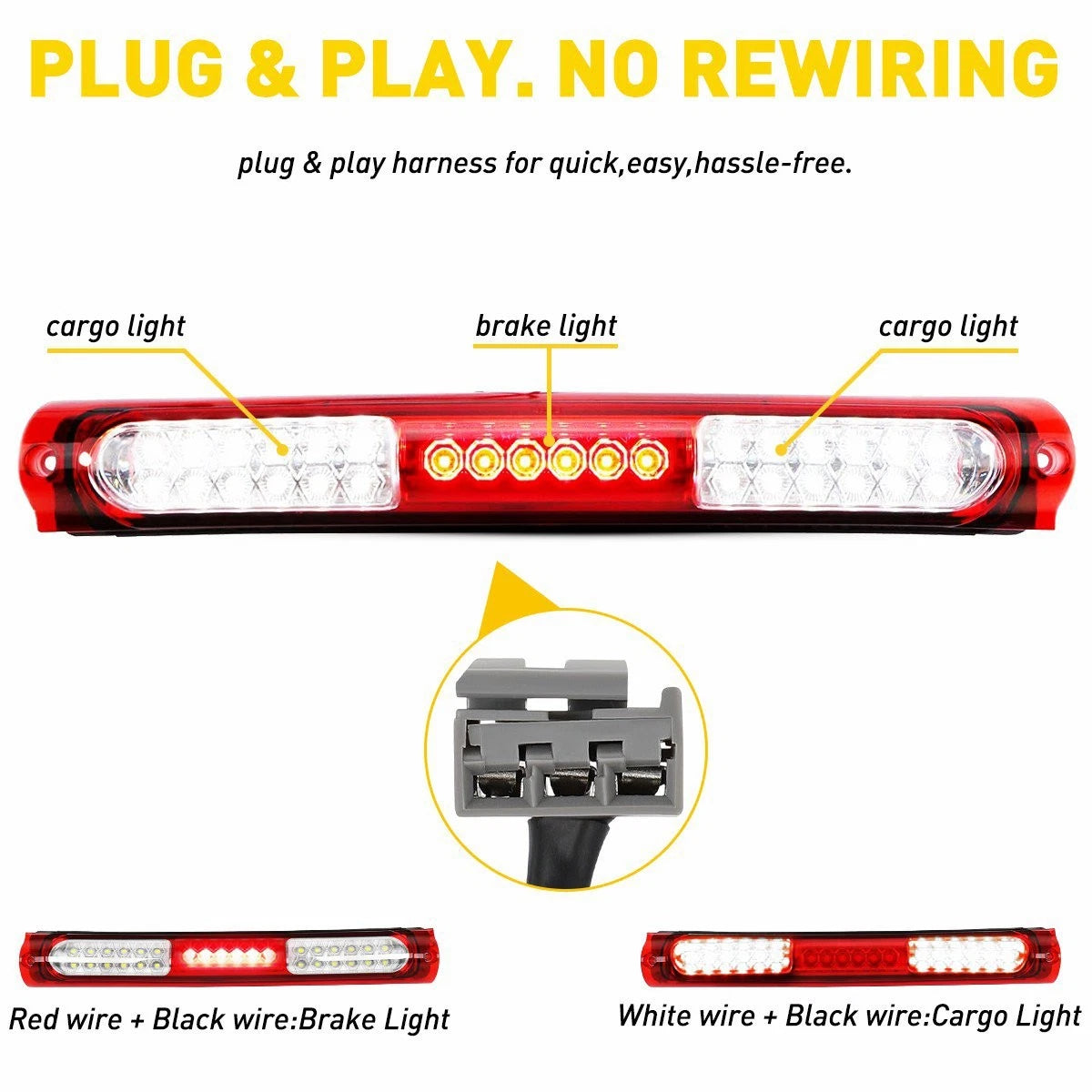 LED 3rd Cargo Third Brake Light for Ford F150 (1997–2003) & Excursion (2000–2005)