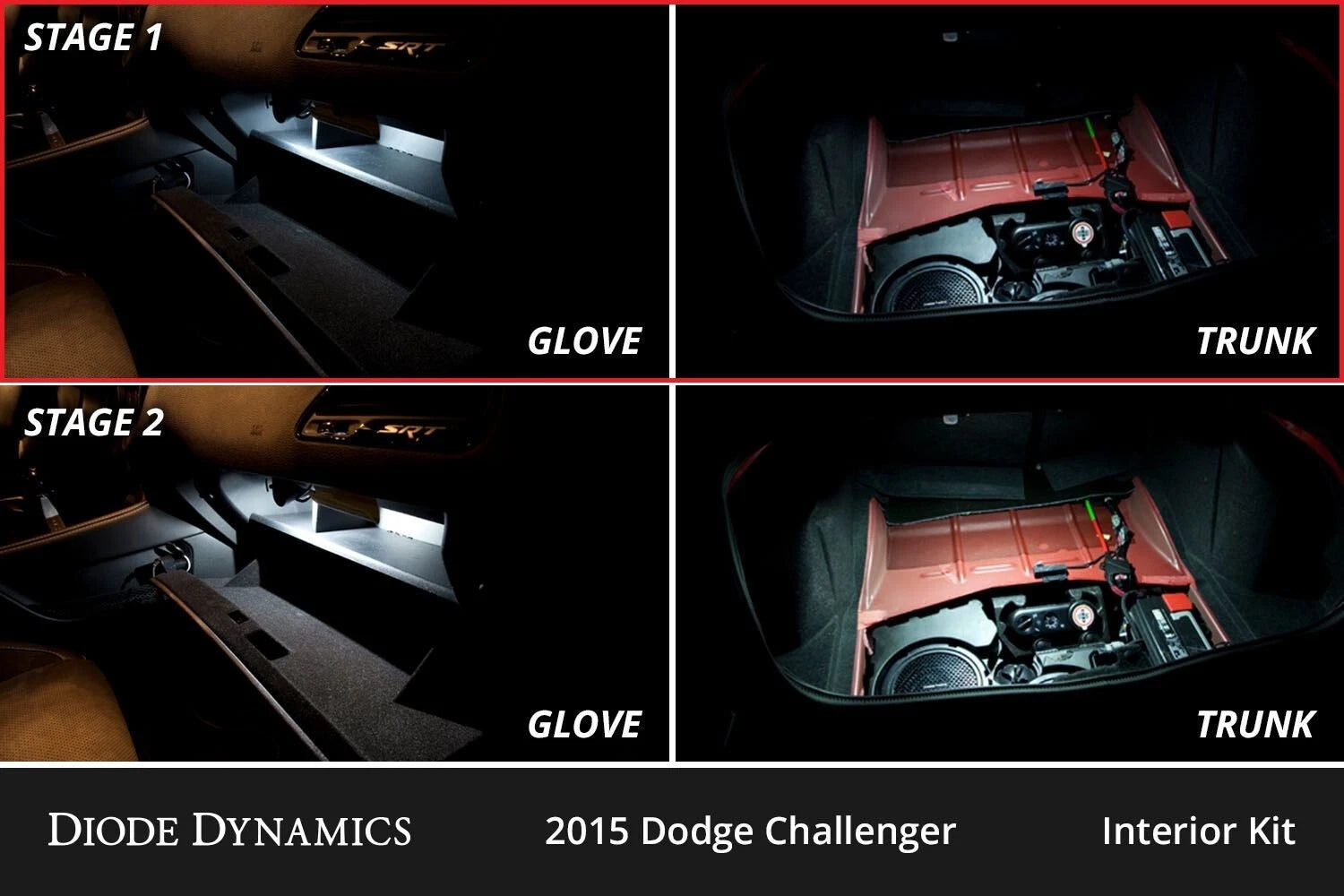 Stage 1 Interior LED Kit Cool White for Dodge Challenger (2015–2023)