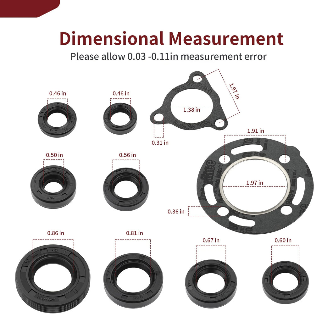 Complete Engine Gasket Kit with Oil Seal for Honda CR80R (1986–1991)
