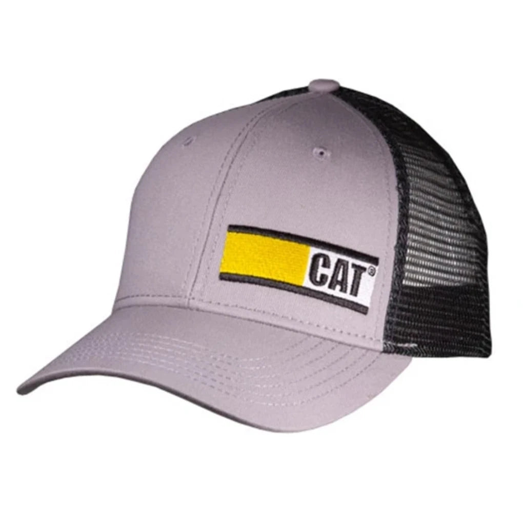 Caterpillar CAT Badge Black & Grey Snapback Hat for CAT Equipment