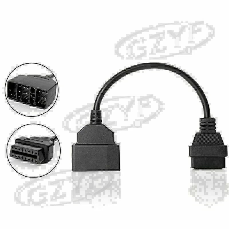 1pc 22Pin to 16Pin OBD1 to OBD2 Connector Cable for Toyota (1990–1999)