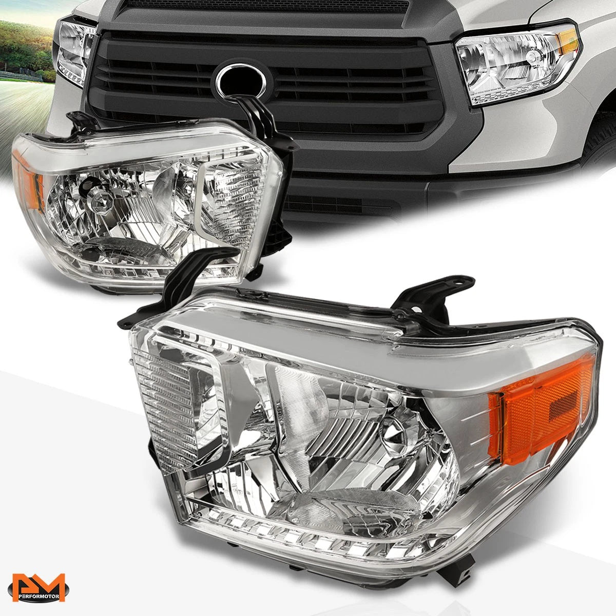 Headlight/Lamp for Tundra Pickup (2014–2021) OE Replacement Chrome Housing