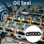 Set of 5 Oil Seal Rotary Shaft Seal NBR Rubber 12x25x5mm