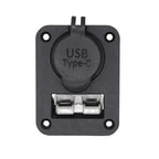 USB + Type C Power Socket Flush Mount for Anderson Plug Camper Boat Caravan