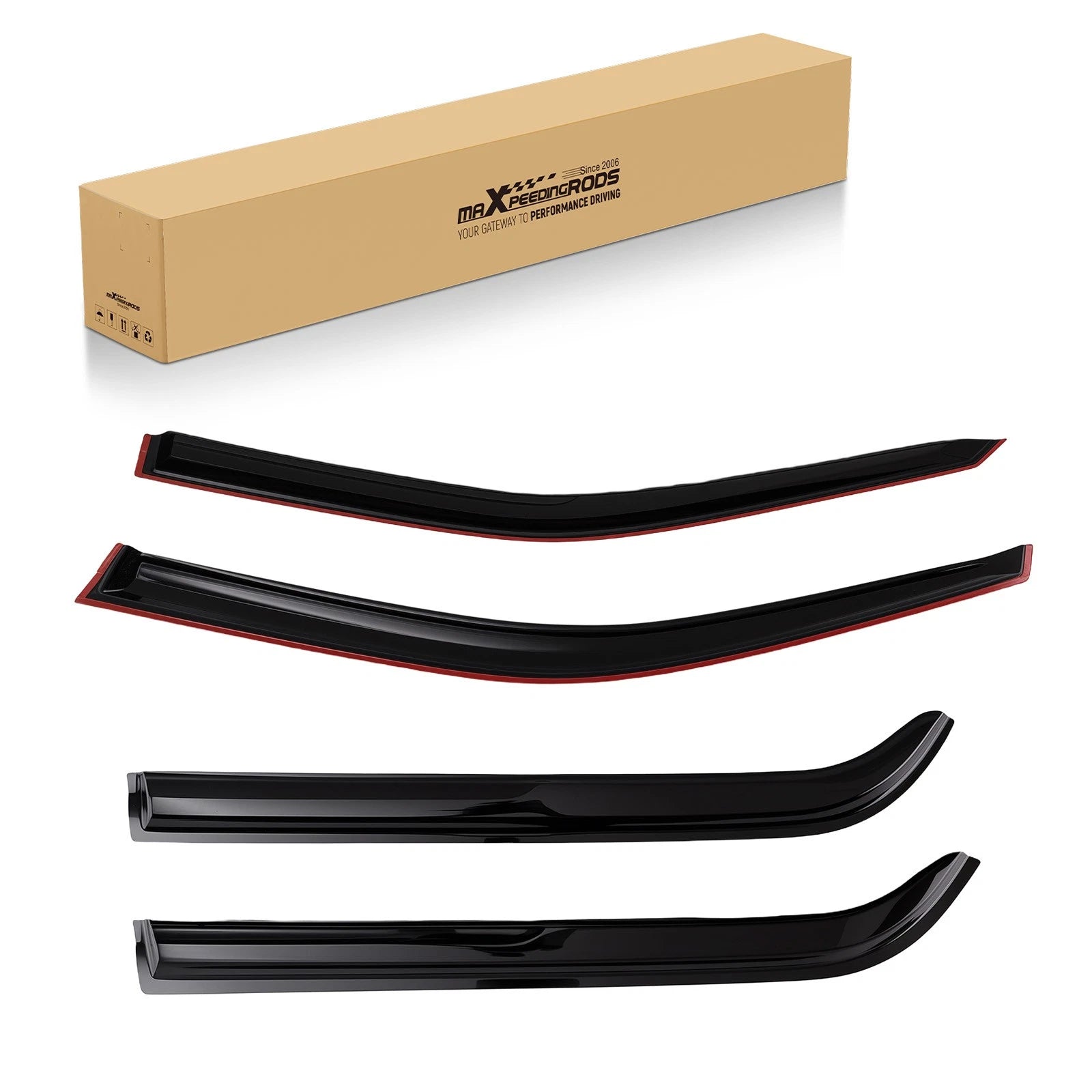 Set of 4 Outside Mount Wind Deflectors for Ford Explorer (2011–2019)