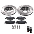 Front Brake Rotors & Ceramic Pads Kit for Honda Civic Del Sol CRX (1990–1997)