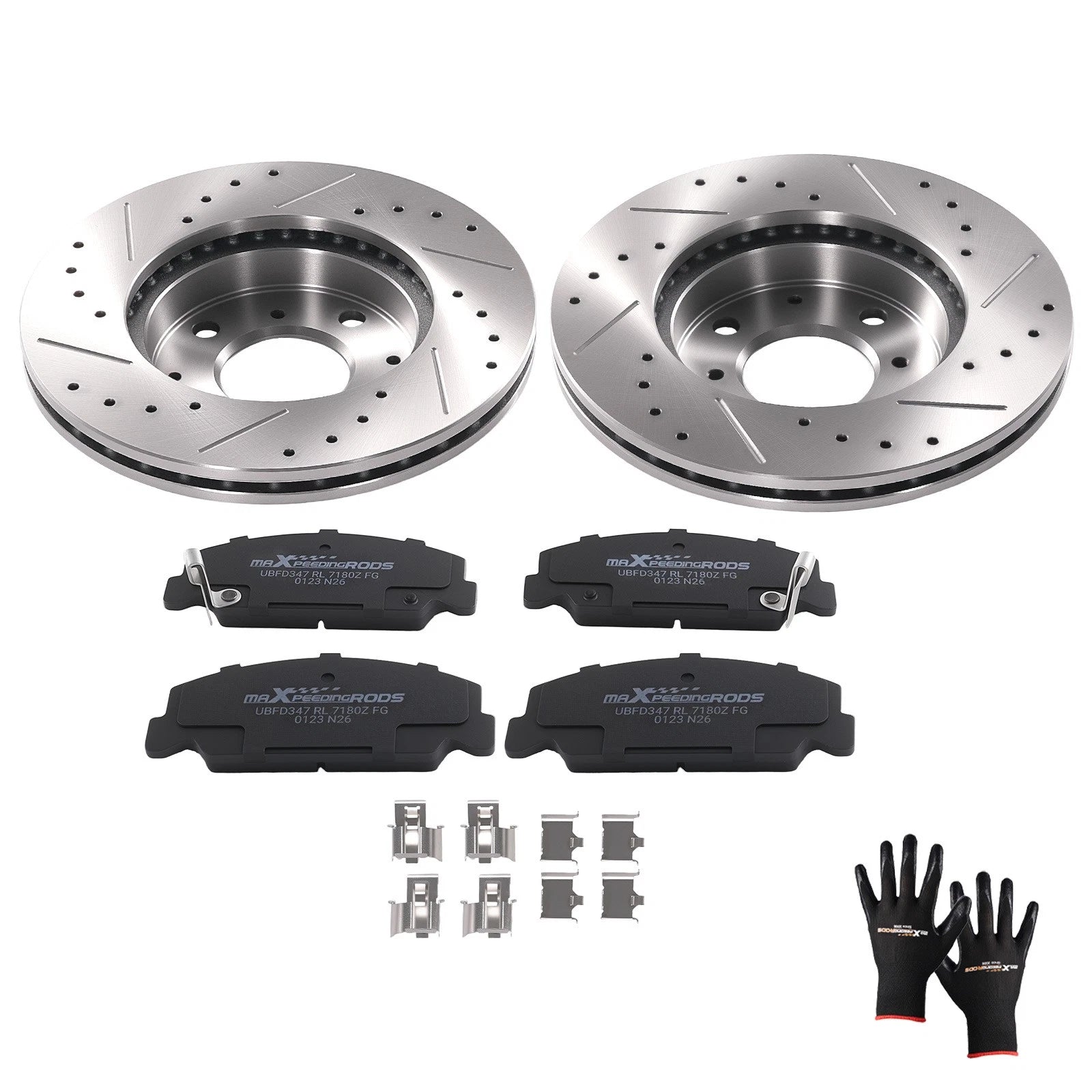 Front Brake Rotors & Ceramic Pads Kit for Honda Civic Del Sol CRX (1990–1997)