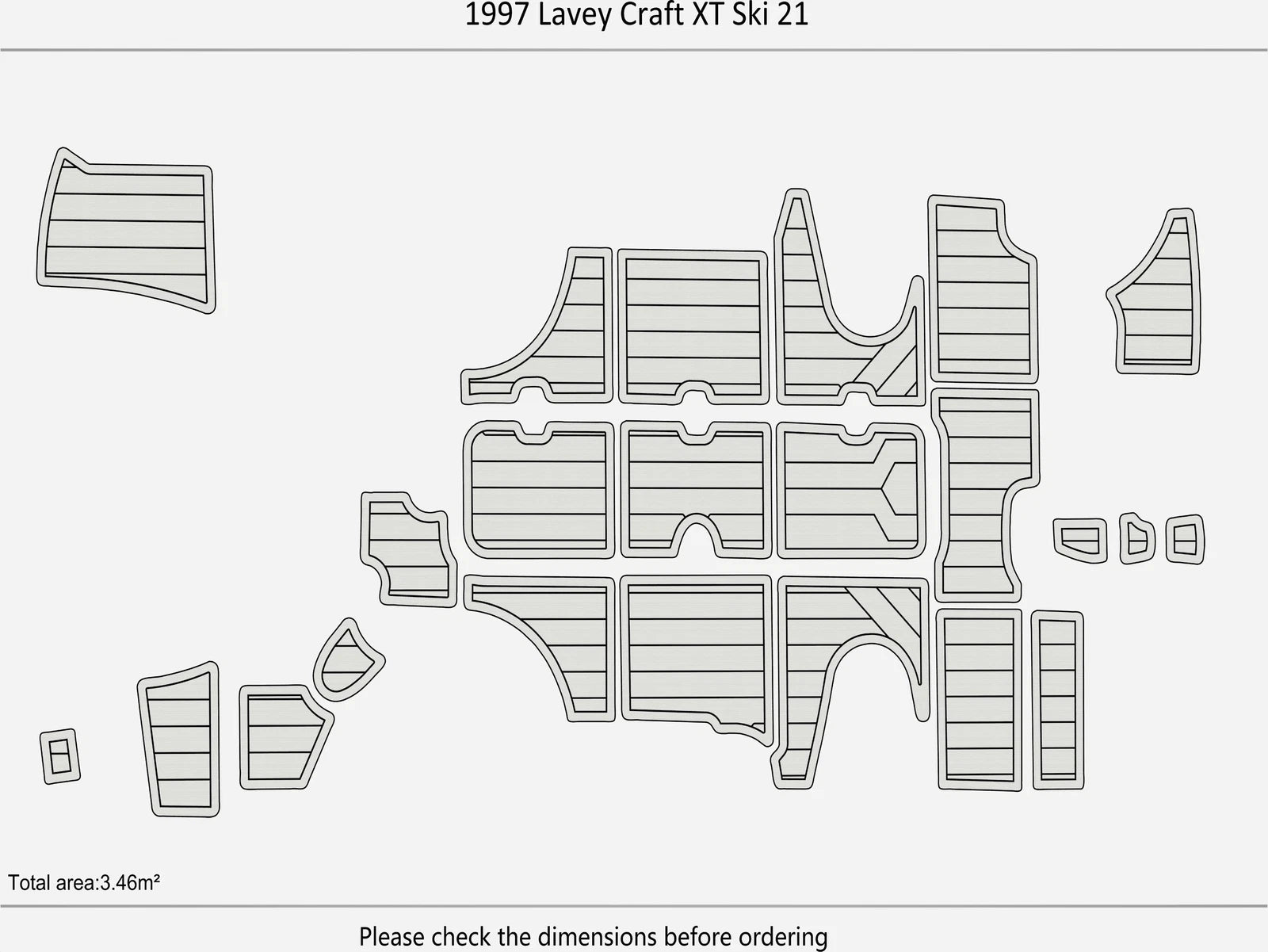 EVA Foam Teak Deck Flooring for Fibrafort 215 Focker (2006)