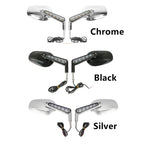 Set of 2 Rearview Mirrors with LED Turn Signals for Harley V-Rod VRSCF (2009–2017)