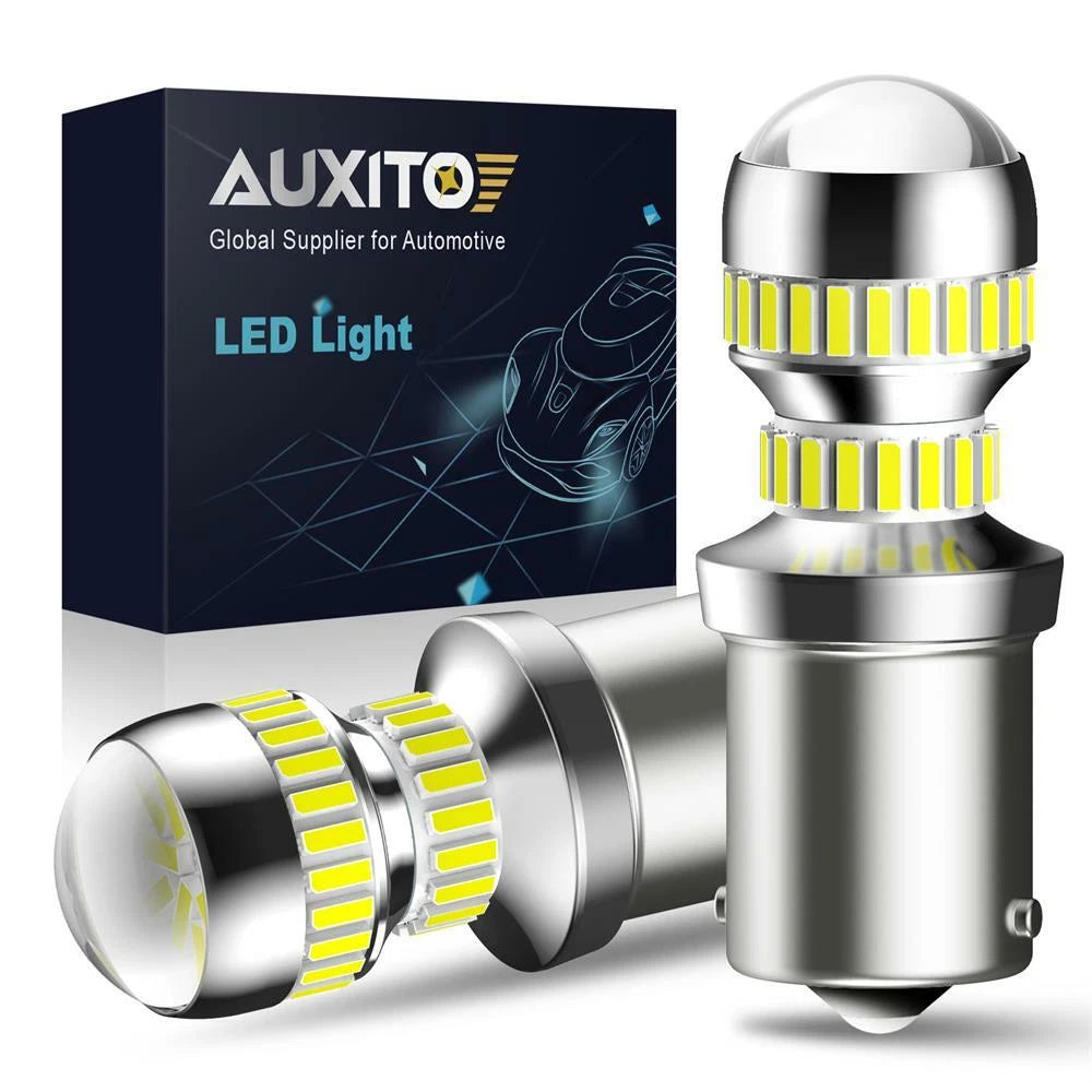 Set of 2 LED Back Up Reverse Light Bulbs for Car (BA15S)