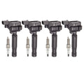 4X Ignition Coils + 4X Spark Plugs for Mercedes-Benz SLK250 C250 (2012–2015)