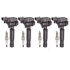 4X Ignition Coils + 4X Spark Plugs for Mercedes-Benz SLK250 C250 (2012–2015)