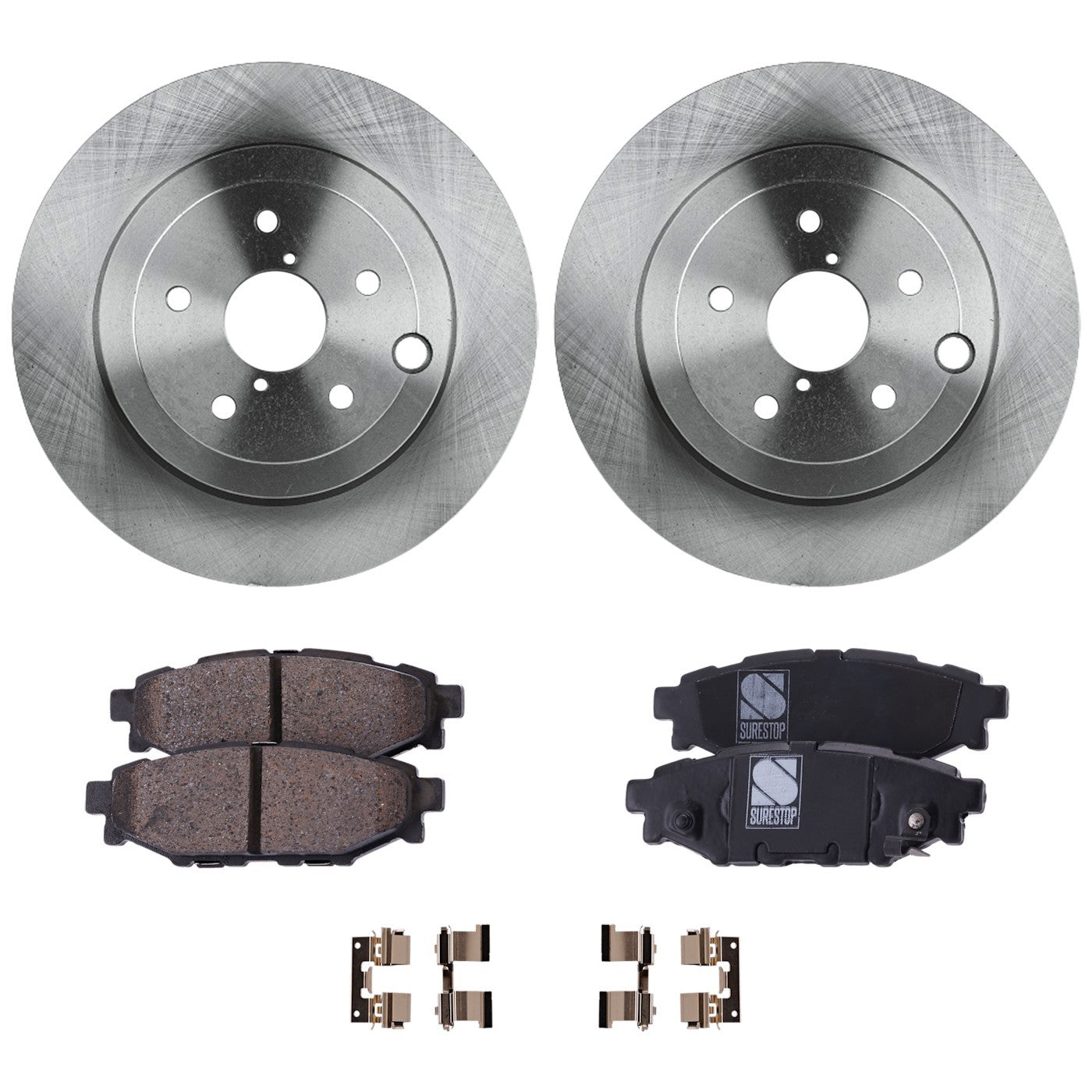 Rear Brake Disc Rotors and Pads Kit for Subaru Impreza (2008–2014)