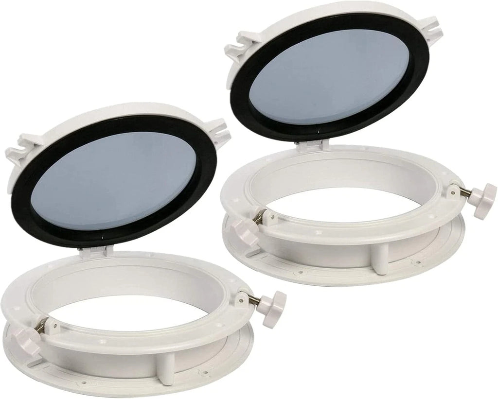 2Pcs 10" Round Portlight Porthole Replacement Window for Boat