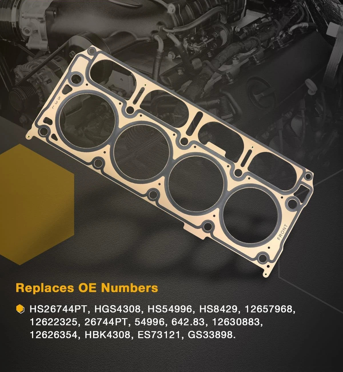 Head Gasket with Cylinder Head Bolt Kit for Chevy Silverado GMC Sierra Yukon (2007–2014)