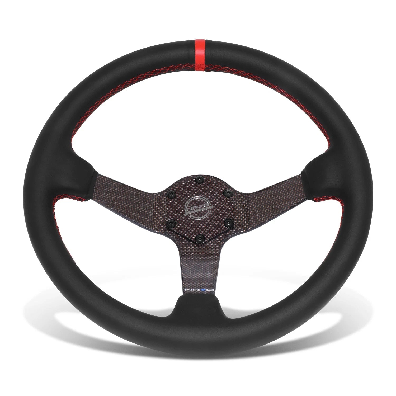 350mm 3" Dish Steering Wheel for NRG 3-Spoke (Glossy Carbon Fiber)