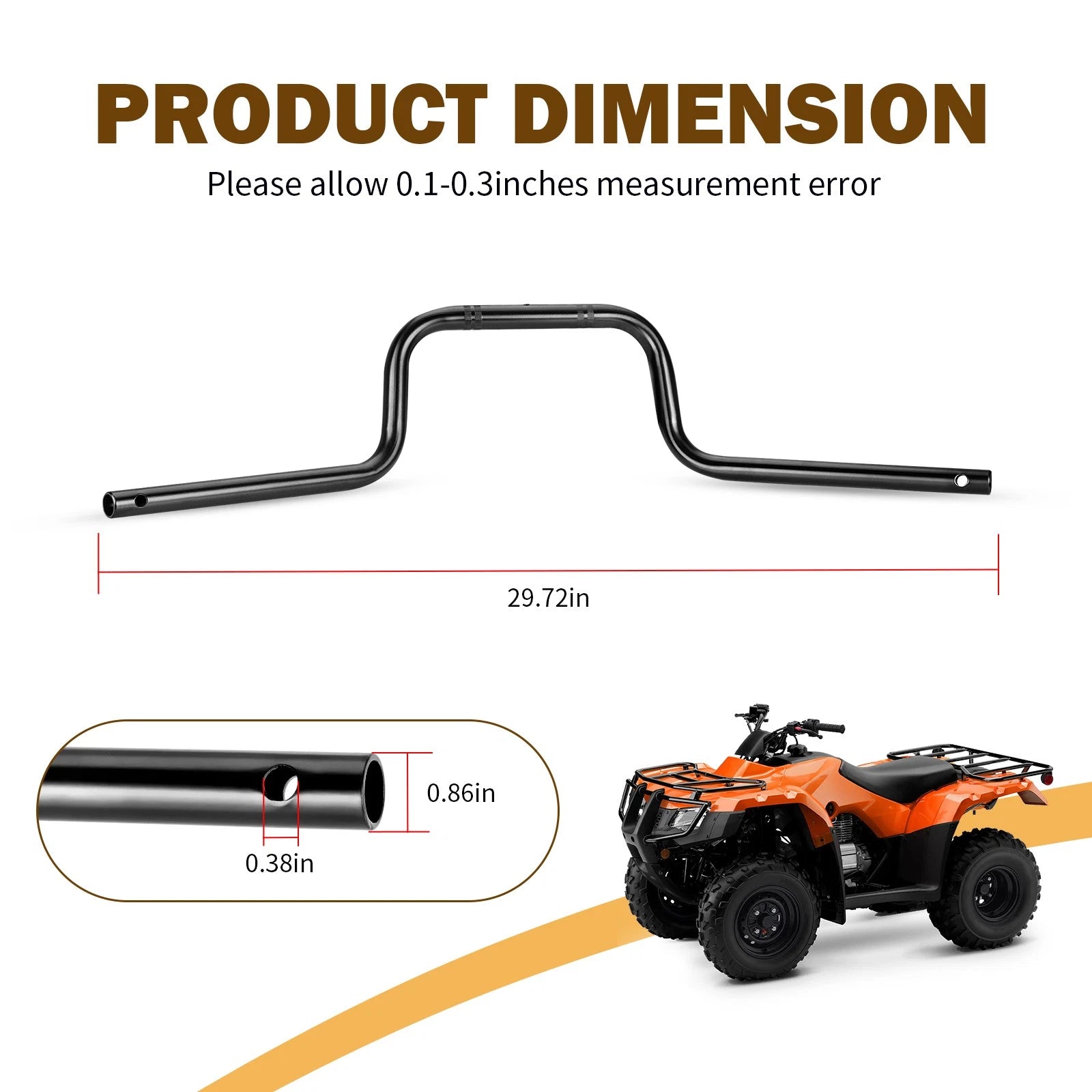 Handlebar for Honda Recon 250 TRX250TE TRX250TM (2008–2024)