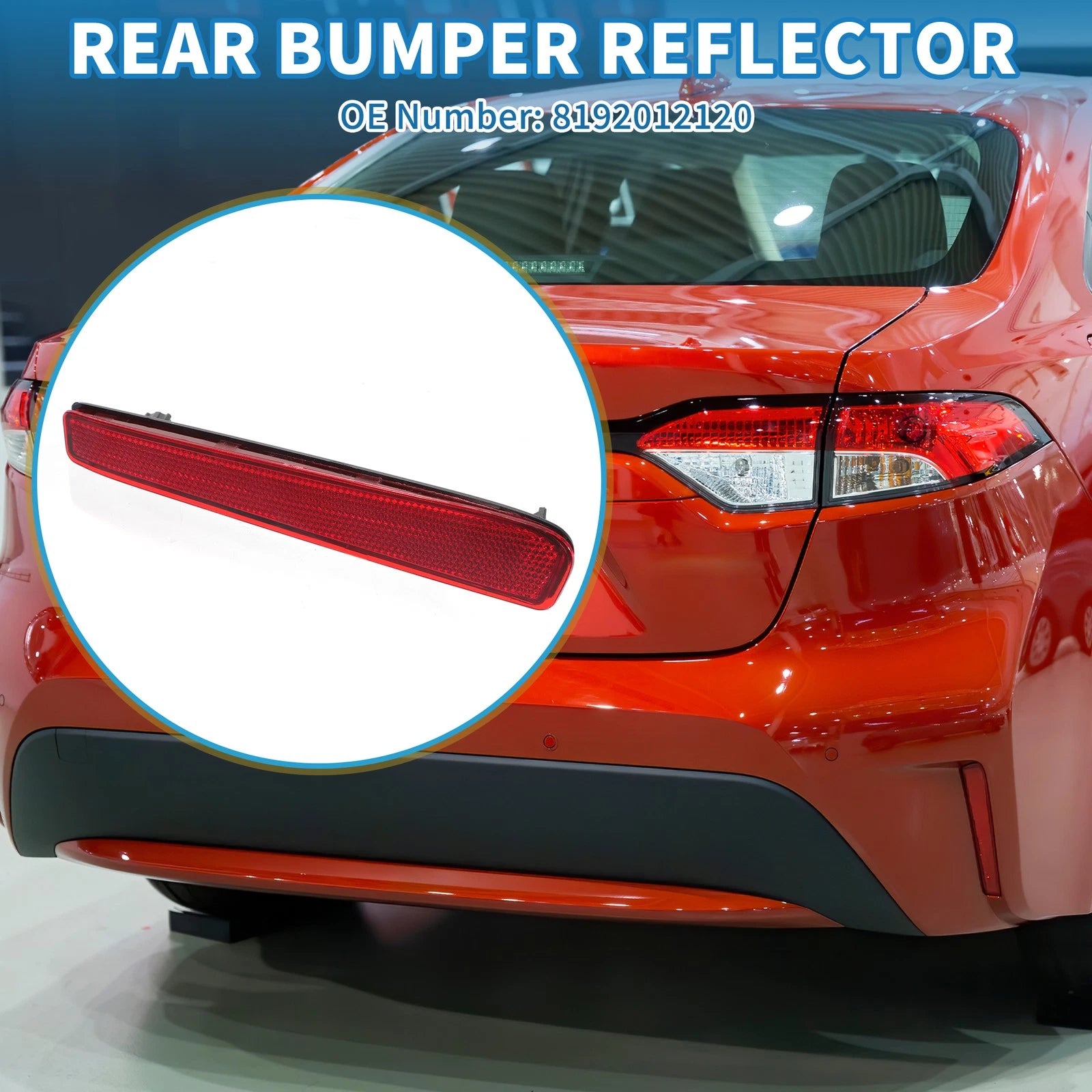 Rear Left Side Bumper Reflector No. 8192012120 for Toyota Corolla (2020–2023)