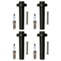 Set of 4 Bosch Double Iridium Spark Plugs & NGK Coil Boots for Cavalier Vue (2000–2005)