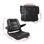 Adjustable PVC Forklift Tractor Seat with Armrest