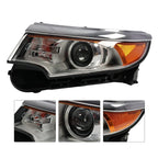 Set of 2 Halogen Headlight Assembly Lamps for Ford Edge (2011–2014)