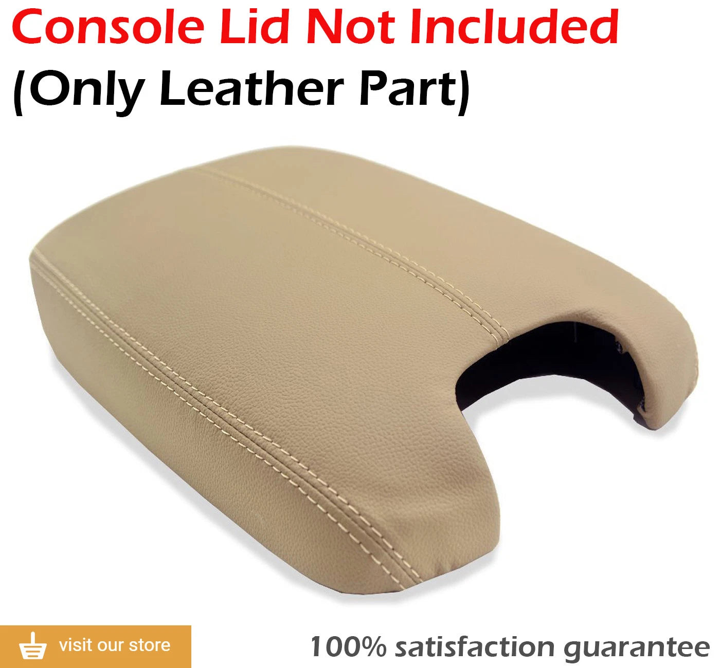 Leather Synthetic Center Console Armrest Cover for Honda Accord (2008–2012)