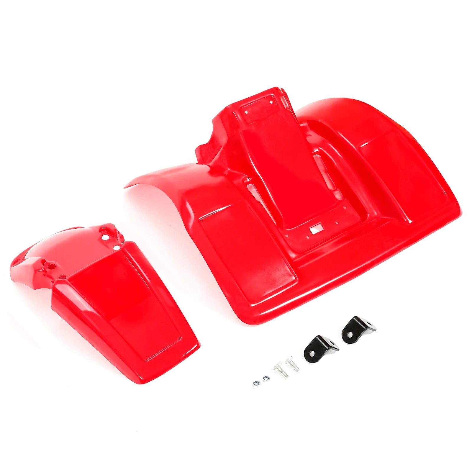Set of 2 Red Plastic Front and Rear Fenders for Honda ATC 250R (1983–1984)