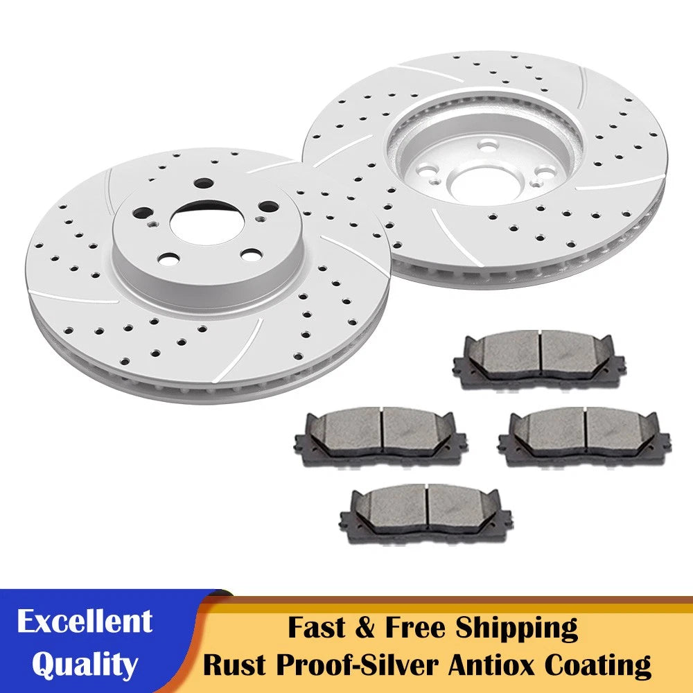 Front Brake Disc Rotor and Pad Set for Toyota Corolla Vibe (2003–2012)