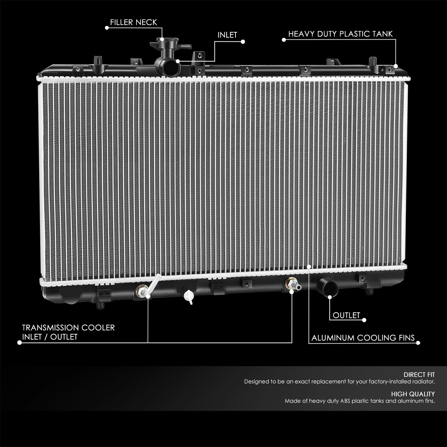 Aluminum Core Cooling Radiator for Suzuki SX4 (2010–2013) DPI 13287