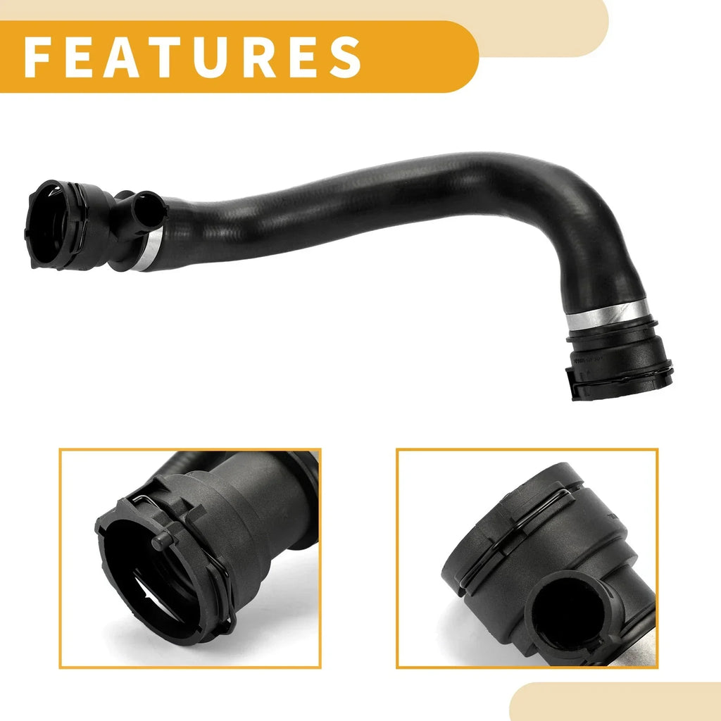 Radiator Hose for BMW 550i (2006-2010) Rubber Black