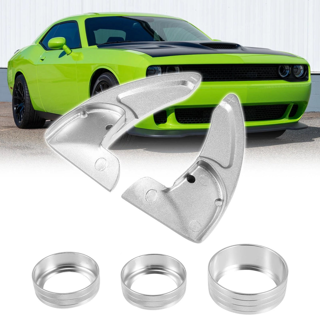 Silver Tone Inner Paddle Shifter Set for Dodge Charger (2015–2023) 745065577905