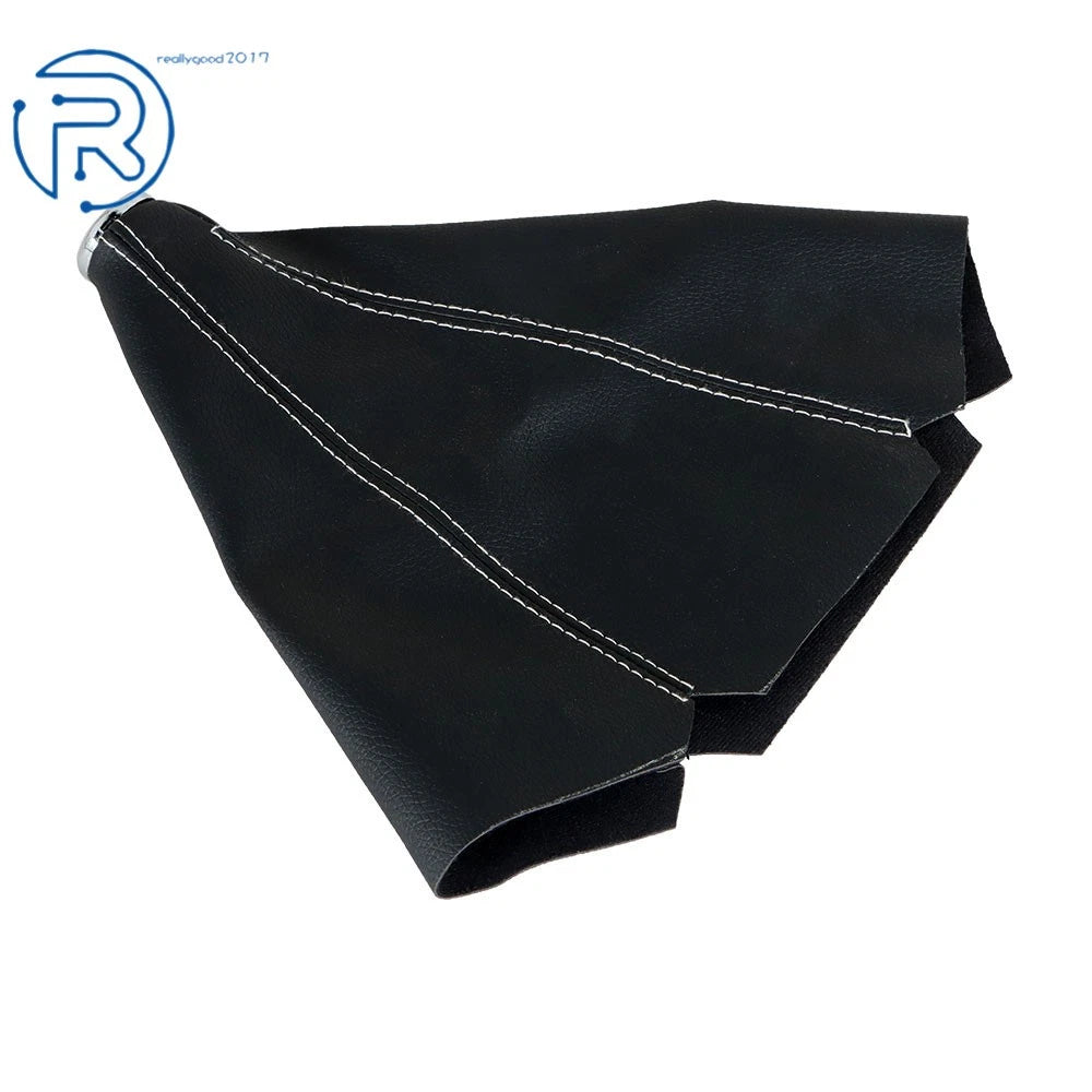 Shift Knob Boot Cover for Make Model  - Black Stitches PVC Leather
