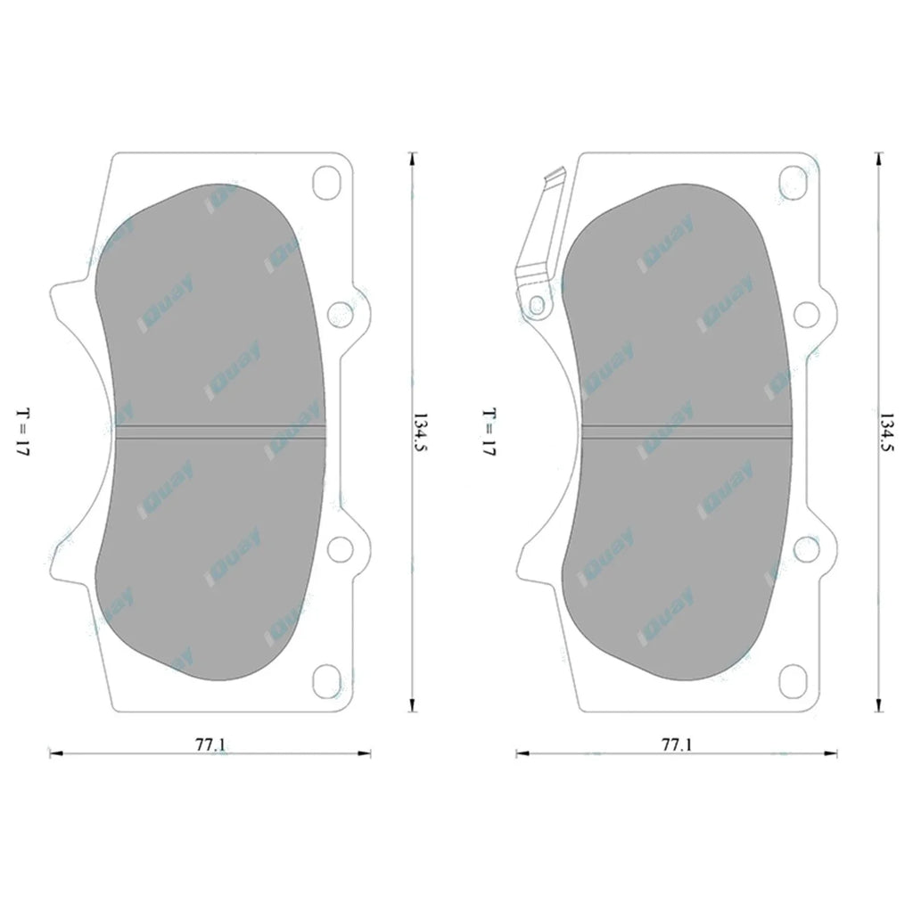 Front 4x4 Disc Brake Pads Set for Hilux GGN125 GUN125R GUN136 2015~2020 4WD