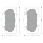 Front 4x4 Disc Brake Pads Set for Hilux GGN125 GUN125R GUN136 2015~2020 4WD