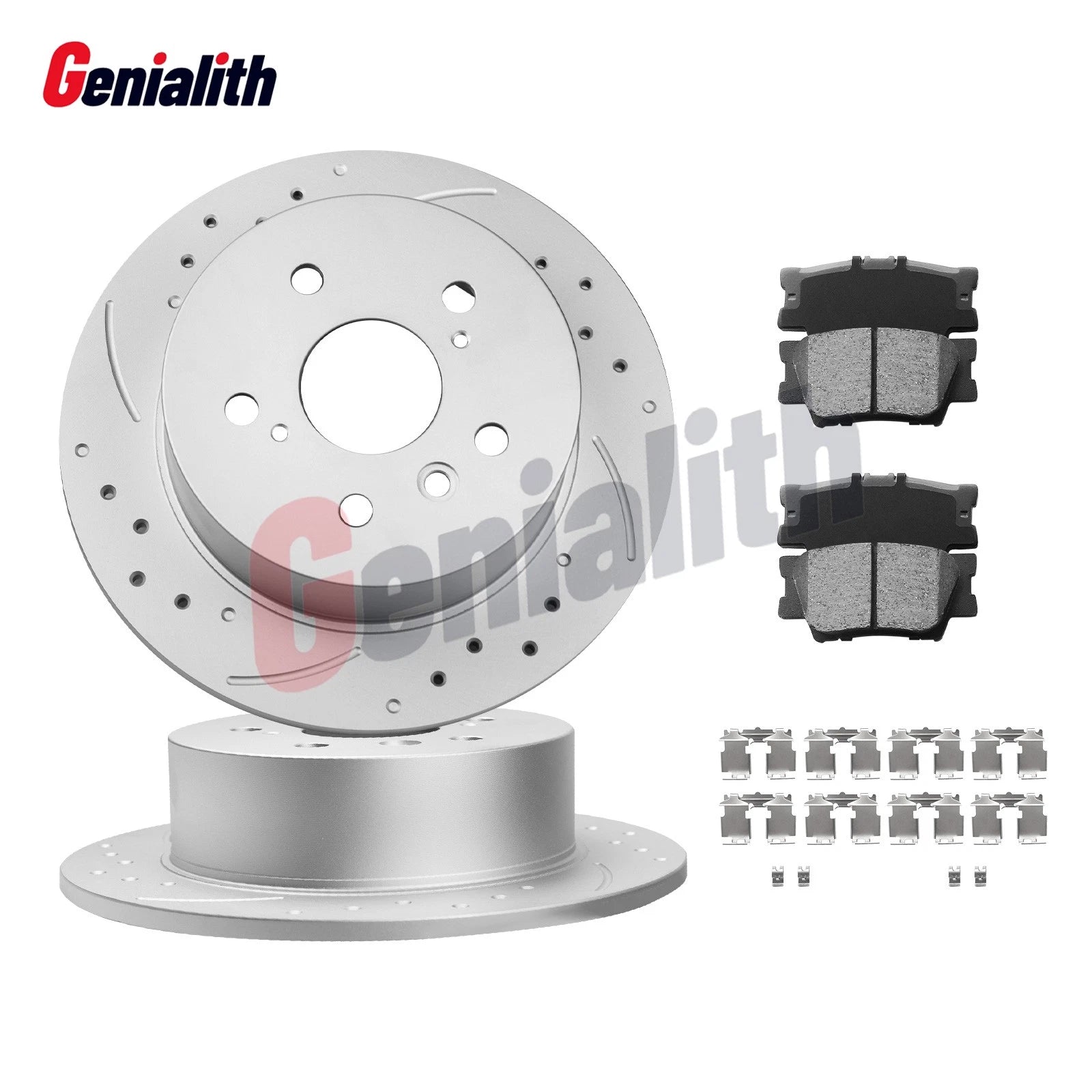Rear Disc Rotors Brake Pads Kit for Toyota Avalon Camry Lexus ES300h (2007–2012)