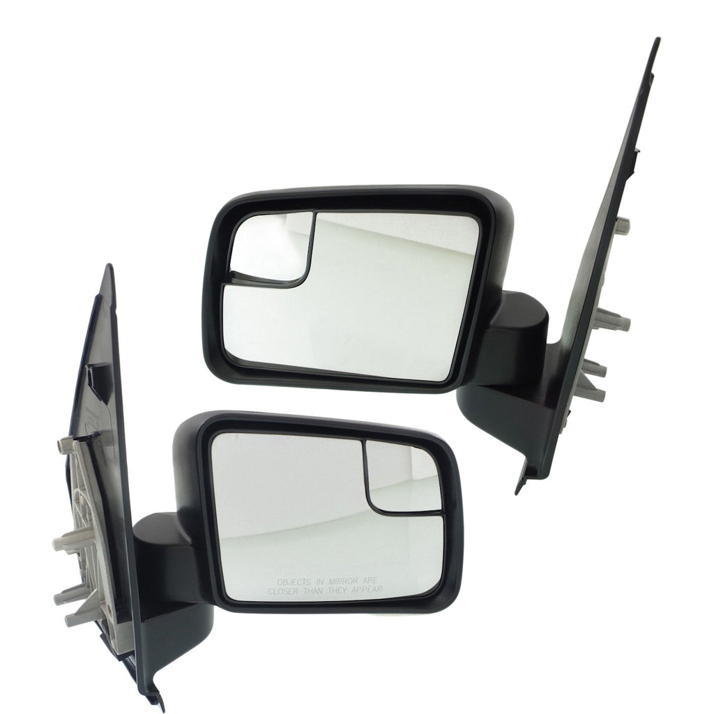 Set of 2 Manual Mirrors for Ford Transit Connect (2011–2013) Black