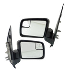 Set of 2 Manual Mirrors for Ford Transit Connect (2011–2013) Black