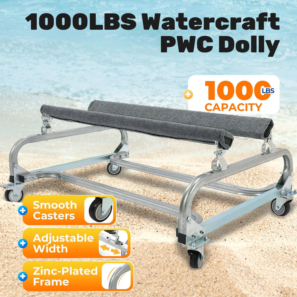 PWC Dolly Storage Cart for Jet Ski (1000lbs Capacity, 48"x34")