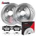 Set of 2 Rear Brake Rotors + Ceramic Pads for Jeep Grand Cherokee, Dodge Durango (2011–2020)